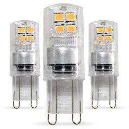 Lot de 3 Ampoules led G9 1.9W Equivalent 20W Température de Couleur: Blanc chaud 2700K