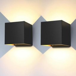 12W Applique Murale Interieur/Exterieur 2 Pack 10×10×10CM Applique Exterieur avec Appliques Murales