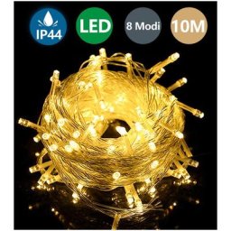 10m 100 guirlandes led lumière de Noël éclairage de lampe étanche, blanc chaud - Blanc chaud