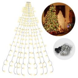 Guirlande lumineuse led Sapin de Noël 280 LEDs 2.8m Extérieur Guirlande de Noël avec anneau Blanc