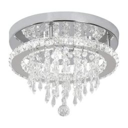 Plafonnier en cristal moderne lustre K9 3 lumières led en acier inoxydable suspension luminaires