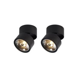 Goninetubo - Spot de plafond Industriel - 1 lumière - ø 12 cm - Noir - Rustique - Éclairage