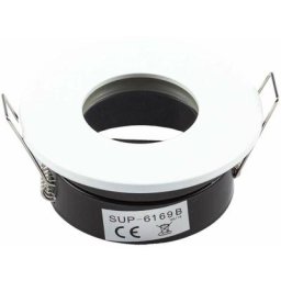 Leclubled - Support de spot étanche IP65 - rond blanc Blanc - GU10 - Rond - Blanc