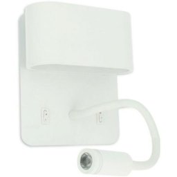 Arev - Applique led sorya Blanche 8W avec Liseuse Blanc Chaud