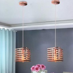 Stoex - 2 Pack Suspension luminaire industrielle style vintage forme cage fer ø 22cm E27 noir pour