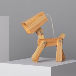 Lampe à Poser Métal et Bois Kids Coba Doggi Bois - Bois