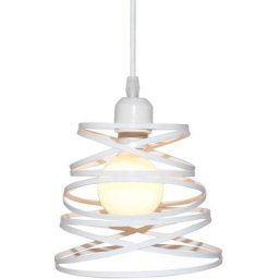 Lustre Suspension Industrielle Cage Fer forme Ressort Ø20cm Luminaire E27 pour Décor Restaurant