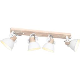 Plafonnier Mexlite Gearwood Bois en Blanc - caoutchouc - 2729W - Bois en Blanc