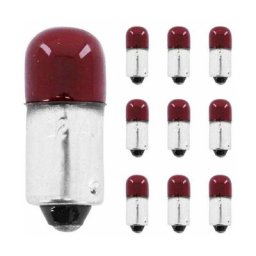 10x Ampoule 12V 4W BA9S rouge