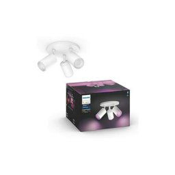 Philips Hue White & Color Ambiance FUGATO Spots ronds 3x5.7W, Blanc, compatible Bluetooth,