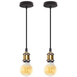 Suspension luminaire en métal diy lampe accessoires lot de 2 , Douilles Spirale E27 avec câble