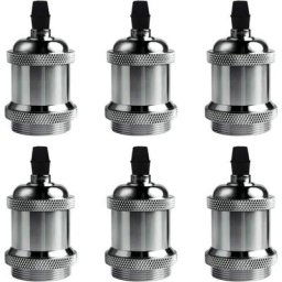 Lot de 6 Vintage led Lighting E27 Edison Douille Ampoule Support de Lampe Suspension Plafonnier Vis