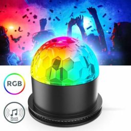 Luminaire led d'ambiance avec capteur de musique et changement de couleurs éclairage de fête boule