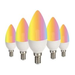 Ampoule led Connectée WiFi E14 5.5W rgbw C37 (Pack de 5) - rgbw