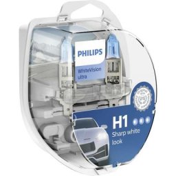 12258WVUSM Ampoule halogène WhiteVision Ultra H1 55 w 12 v - Philips
