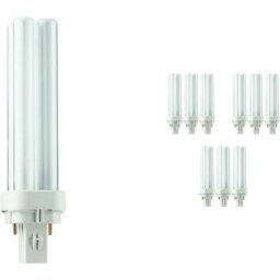 Philips - Lot 10x master pl-c 13W - 827 Blanc Très Chaud 2 Pin - 2700K - Blanc Très Chaud