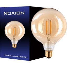 Lucent led E27 Globe Filament Ambre 125mm 7.2W 630lm - 822 Blanc Très Chaud Équivalent 60W - 2200K