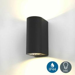 Applique murale led extérieur IP44 spot mural luminaire salle de bain GU10 noir