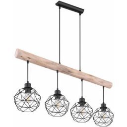 Plafonnier pendule lampe suspendue luminaire poutre en bois