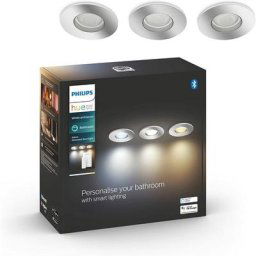 Philips - White Ambiance adore Kit de 3 spots encastrés 3x5W - Chrome (Télécommande incluse),