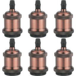 Lot de 6 Vintage led Lighting E27 Edison Douille Ampoule Support de Lampe Suspension Plafonnier Vis