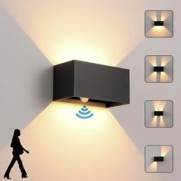 Applique Murale intérieur/Extérieur avec Détecteur de Mouvement,LED 24W Moderne Luminaire