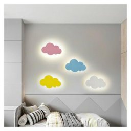 Applique murale - Lumière nuageuse - Pour intérieur - Moderne - Abat-jour en acrylique avec lampes