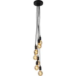 Suspension - 7xE27 - Noir Lucide fix