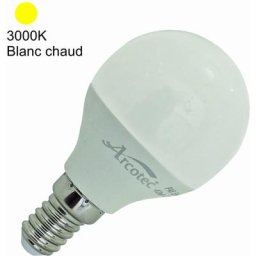 Arcotec - Ampoule LED E14 sphérique 4,9W 470Lm 3000K - garantie 2 ans