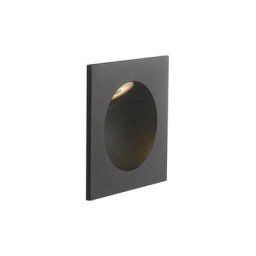 Intec Light - Encastré mural led onyx Carré 2W 144lm 4000K IP54 Aluminium Noir Gaufré