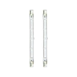 Lot de 2 ampoules halogènes culot R7S, 118mm, 2200 Lumens, équivalence 138 w, 2900 Kelvins,