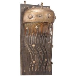 Lampe murale en forme de méduse Fer et bois massif de manguier vidaXL - Brun