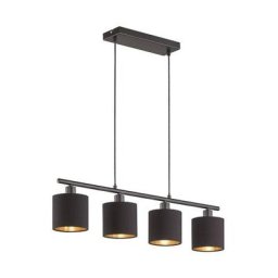 Suspensions Tommy Noir Mat 4x28W E14 - Noir