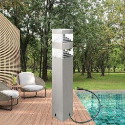 Borne Led Pyramide Inox PYR-60-12V - 12V - Hauteur 60 cm - 1000 lumens - Spécial abord piscine