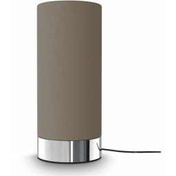 B.k.licht - i lampe de table en tissu Taupe i fonction tactile i 3 fois gradable i E14 i socle