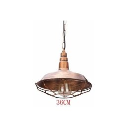 Suspension Industrielle Antique Style Luminaire Vintage Cuivre de Lampe de Culot Edison E27 en