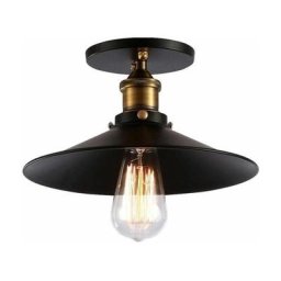 Plafonnier Industriel Vintage 26cm en fer Lampe de Plafond Rétro Suspension Chambre Couloir Bar