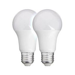 Pack de 2 ampoules led classiques (A60), culot E27, 11W cons. (75W eq.), 1055 lumens, lumière blanc