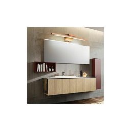 RedBen UG Lampe de Miroir Salle de Bain Bois Avec Interrupteur Moderne LED Applique Murale
