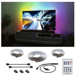 78881 strip led usb éclairage tv 65'' 2,4M 60LEDS/M dynamic rainbow rgb incl. 1X4W gradable bande