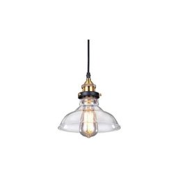 Suspension Luminaire Industrielle Vintage Rétro Verre Lustre Lampe Suspendue Edison Culot E27