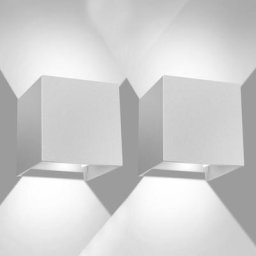 SWANEW Applique murale LED IP65 Extérieur Chambre à coucher Moderne Lampe Up Down Lampe 7W Blanc