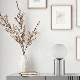 Millumine - Lampe De Chevet Tactile Lobb Chrome Mat Et Boule Verre - Chrome