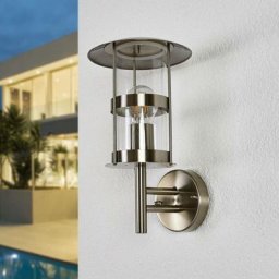 Lindby - Applique extérieure 'Noemi' en inox - inox, transparent