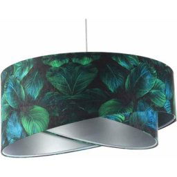 Bps Koncept - Suspension galaxy asymetric - Décor vert bouteille intérieur argenté - Décor vert