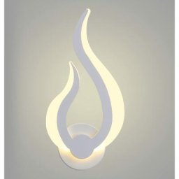 Applique Murale Intérieur led, 10W Lampe Murale Moderne, Forme de Flamme Mural Veilleuse 3000K