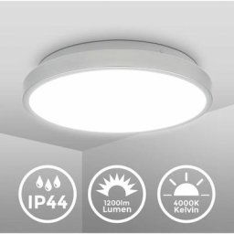 Plafonnier led 12 Watt spéciale salle de bain i lampe de salle de bain i Ø29 cm i lumière blanche
