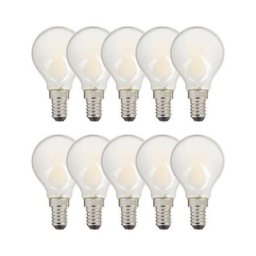 Lot de 10 Ampoules à filament led P45, culot E14, conso. 6,5W, Blanc neutre - RPACK10RFV806POCW