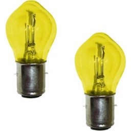 2x Ampoule 12V 35/35W BA20D jaune double filament moto tracteur