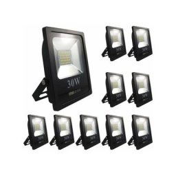 Arum Lighting - Lot de 10 Projecteurs led Extérieur noir 30W IP65 Eq 250W IP66 Température de